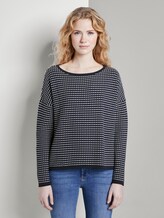 Gepunkteter Strickpullover - Frauen - Sky Captain Blue Gepunkteter Strickpullover - Frauen - Sky Captain Blue - 1 - TOM TAILOR