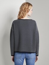 Gepunkteter Strickpullover - Frauen - Sky Captain Blue Gepunkteter Strickpullover - Frauen - Sky Captain Blue - 2 - TOM TAILOR