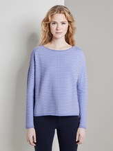 Gepunkteter Strickpullover - Frauen - Parisienne Blue Gepunkteter Strickpullover - Frauen - Parisienne Blue - 1 - TOM TAILOR