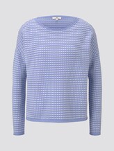 Gepunkteter Strickpullover - Frauen - Parisienne Blue Gepunkteter Strickpullover - Frauen - Parisienne Blue - 7 - TOM TAILOR