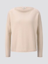 Gepunkteter Strickpullover - Frauen - soft vanilla Gepunkteter Strickpullover - Frauen - soft vanilla - 7 - TOM TAILOR