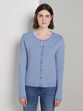 Gepunkteter Cardigan - Frauen - Parisienne Blue Gepunkteter Cardigan - Frauen - Parisienne Blue - 1 - TOM TAILOR