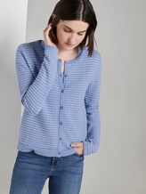 Gepunkteter Cardigan - Frauen - Parisienne Blue Gepunkteter Cardigan - Frauen - Parisienne Blue - 5 - TOM TAILOR