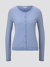 Gepunkteter Cardigan - Frauen - Parisienne Blue Gepunkteter Cardigan - Frauen - Parisienne Blue - 7 - TOM TAILOR
