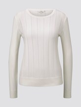 Strukturierter Strickpullover - Frauen - Whisper White Strukturierter Strickpullover - Frauen - Whisper White - 7 - TOM TAILOR