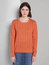 Getextureerde trui - Vrouwen - fruity melon orange Getextureerde trui - Vrouwen - fruity melon orange - 1 - TOM TAILOR