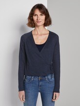 Cardigan zum Wickeln - Frauen - Sky Captain Blue Cardigan zum Wickeln - Frauen - Sky Captain Blue - 1 - TOM TAILOR