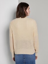 Cardigan with balloon sleeves - Women - soft vanilla Cardigan with balloon sleeves - Women - soft vanilla - 2 - TOM TAILOR
