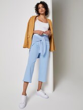 Kate straight culotte - Women - Soft Charming Blue Kate straight culotte - Women - Soft Charming Blue - 3 - Mine to five