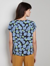Bluse mit Alloverprint - - navy leaves design Bluse mit Alloverprint - - navy leaves design - 2 - Mine to five