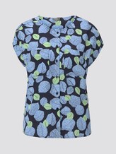 Bluse mit Alloverprint - - navy leaves design Bluse mit Alloverprint - - navy leaves design - 7 - Mine to five