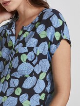 Bluse mit Alloverprint - - navy leaves design Bluse mit Alloverprint - - navy leaves design - 9 - Mine to five