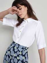 Schlichtes Blusenshirt - Frauen - White Schlichtes Blusenshirt - Frauen - White - 5 - Mine to five
