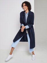 Gestreifte Double-Layer Bluse - Frauen - Soft Charming Blue Gestreifte Double-Layer Bluse - Frauen - Soft Charming Blue - 3 - Mine to five