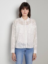 Blouse met print - - white leaf burnout Blouse met print - - white leaf burnout - 1 - Mine to five