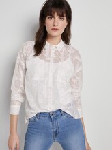Blouse met print - - white leaf burnout Blouse met print - - white leaf burnout - 5 - Mine to five