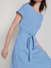 Dress with a tie belt - - Soft Charming Blue Dress with a tie belt - - Soft Charming Blue - 10 - Mine to five