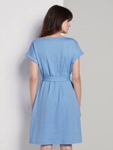 Dress with a tie belt - - Soft Charming Blue Dress with a tie belt - - Soft Charming Blue - 2 - Mine to five