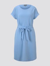 Dress with a tie belt - - Soft Charming Blue Dress with a tie belt - - Soft Charming Blue - 7 - Mine to five