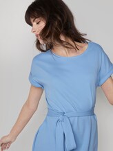 Dress with a tie belt - - Soft Charming Blue Dress with a tie belt - - Soft Charming Blue - 9 - Mine to five