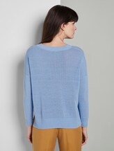 Schlichter Strickpullover - Frauen - Soft Charming Blue Schlichter Strickpullover - Frauen - Soft Charming Blue - 2 - Mine to five