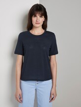 T-Shirt mit Struktur - Frauen - Sky Captain Blue T-Shirt mit Struktur - Frauen - Sky Captain Blue - 1 - Mine to five