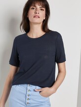 T-Shirt mit Struktur - Frauen - Sky Captain Blue T-Shirt mit Struktur - Frauen - Sky Captain Blue - 5 - Mine to five