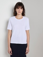 T-Shirt mit Struktur - Frauen - White T-Shirt mit Struktur - Frauen - White - 1 - Mine to five