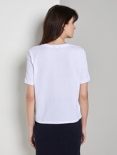 T-Shirt mit Struktur - Frauen - White T-Shirt mit Struktur - Frauen - White - 2 - Mine to five