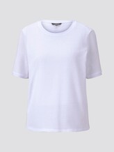 T-Shirt mit Struktur - Frauen - White T-Shirt mit Struktur - Frauen - White - 7 - Mine to five