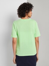 T-Shirt mit Struktur - Frauen - light spring green T-Shirt mit Struktur - Frauen - light spring green - 2 - Mine to five
