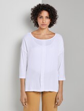 3/4 Arm Shirt mit Falte - Frauen - White 3/4 Arm Shirt mit Falte - Frauen - White - 1 - Mine to five