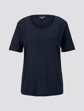 Schlichtes T-Shirt aus Lyocell - Frauen - Sky Captain Blue Schlichtes T-Shirt aus Lyocell - Frauen - Sky Captain Blue - 7 - Mine to five