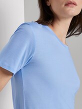 Schlichtes T-Shirt aus Lyocell - Frauen - Soft Charming Blue Schlichtes T-Shirt aus Lyocell - Frauen - Soft Charming Blue - 9 - Mine to five