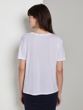 Schlichtes T-Shirt aus Lyocell - - White Schlichtes T-Shirt aus Lyocell - - White - 2 - Mine to five