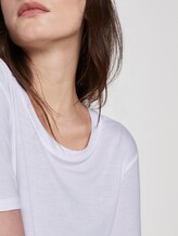 Schlichtes T-Shirt aus Lyocell - - White Schlichtes T-Shirt aus Lyocell - - White - 9 - Mine to five