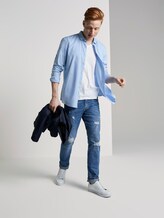 Striped shirt - Men - bright blue white thin stripe Striped shirt - Men - bright blue white thin stripe - 3 - TOM TAILOR Denim