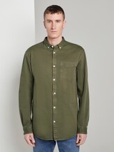 Hemd mit Brusttasche - Männer - faded moss green Hemd mit Brusttasche - Männer - faded moss green - 1 - TOM TAILOR Denim