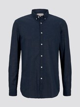 Strukturiertes Hemd aus Leinengemisch - Männer - sky-captain blue melange Strukturiertes Hemd aus Leinengemisch - Männer - sky-captain blue melange - 7 - TOM TAILOR Denim