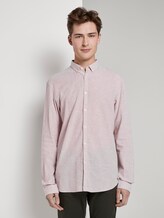 Strukturiertes Hemd aus Leinengemisch - Männer - Fog Beige Strukturiertes Hemd aus Leinengemisch - Männer - Fog Beige - 1 - TOM TAILOR Denim