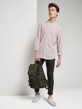 Strukturiertes Hemd aus Leinengemisch - Männer - Fog Beige Strukturiertes Hemd aus Leinengemisch - Männer - Fog Beige - 3 - TOM TAILOR Denim