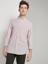 Strukturiertes Hemd aus Leinengemisch - Männer - Fog Beige Strukturiertes Hemd aus Leinengemisch - Männer - Fog Beige - 5 - TOM TAILOR Denim