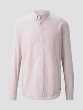 Strukturiertes Hemd aus Leinengemisch - Männer - Fog Beige Strukturiertes Hemd aus Leinengemisch - Männer - Fog Beige - 7 - TOM TAILOR Denim