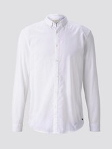Strukturiertes Hemd aus Leinengemisch - Männer - White Strukturiertes Hemd aus Leinengemisch - Männer - White - 7 - TOM TAILOR Denim