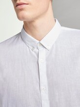 Strukturiertes Hemd aus Leinengemisch - Männer - White Strukturiertes Hemd aus Leinengemisch - Männer - White - 9 - TOM TAILOR Denim