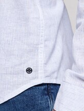 Strukturiertes Hemd aus Leinengemisch - Männer - blue white fine linen stripe Strukturiertes Hemd aus Leinengemisch - Männer - blue white fine linen stripe - 10 - TOM TAILOR Denim