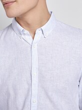 Strukturiertes Hemd aus Leinengemisch - Männer - blue white fine linen stripe Strukturiertes Hemd aus Leinengemisch - Männer - blue white fine linen stripe - 9 - TOM TAILOR Denim