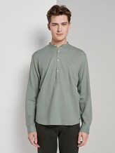 Hemd mit halber Knopfleiste - Männer - Dusty Leave Green Hemd mit halber Knopfleiste - Männer - Dusty Leave Green - 1 - TOM TAILOR Denim