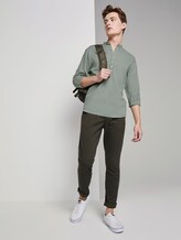 Hemd mit halber Knopfleiste - Männer - Dusty Leave Green Hemd mit halber Knopfleiste - Männer - Dusty Leave Green - 3 - TOM TAILOR Denim