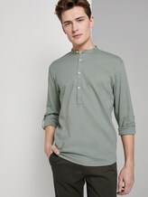 Hemd mit halber Knopfleiste - Männer - Dusty Leave Green Hemd mit halber Knopfleiste - Männer - Dusty Leave Green - 5 - TOM TAILOR Denim